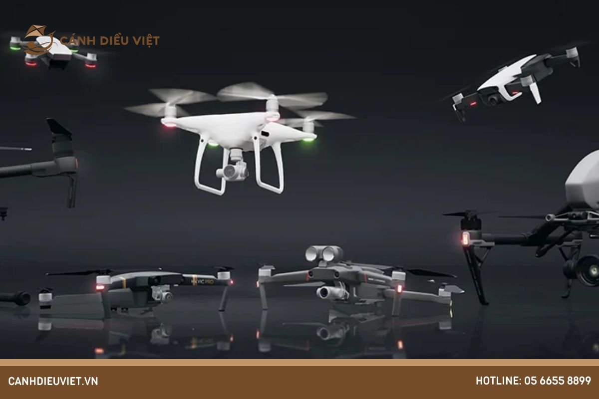 Các loại Drone được hỗ trợ phần mềm giả lập bay DJI Flight Simulator