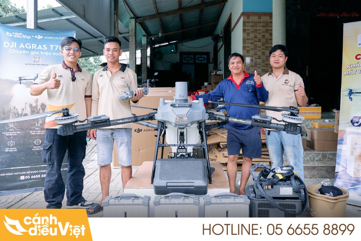 Máy bay DJI T70P phun thuốc cho cây lạc 4 Quy trình phun thuốc bằng máy bay dji t70p cho cây lạc