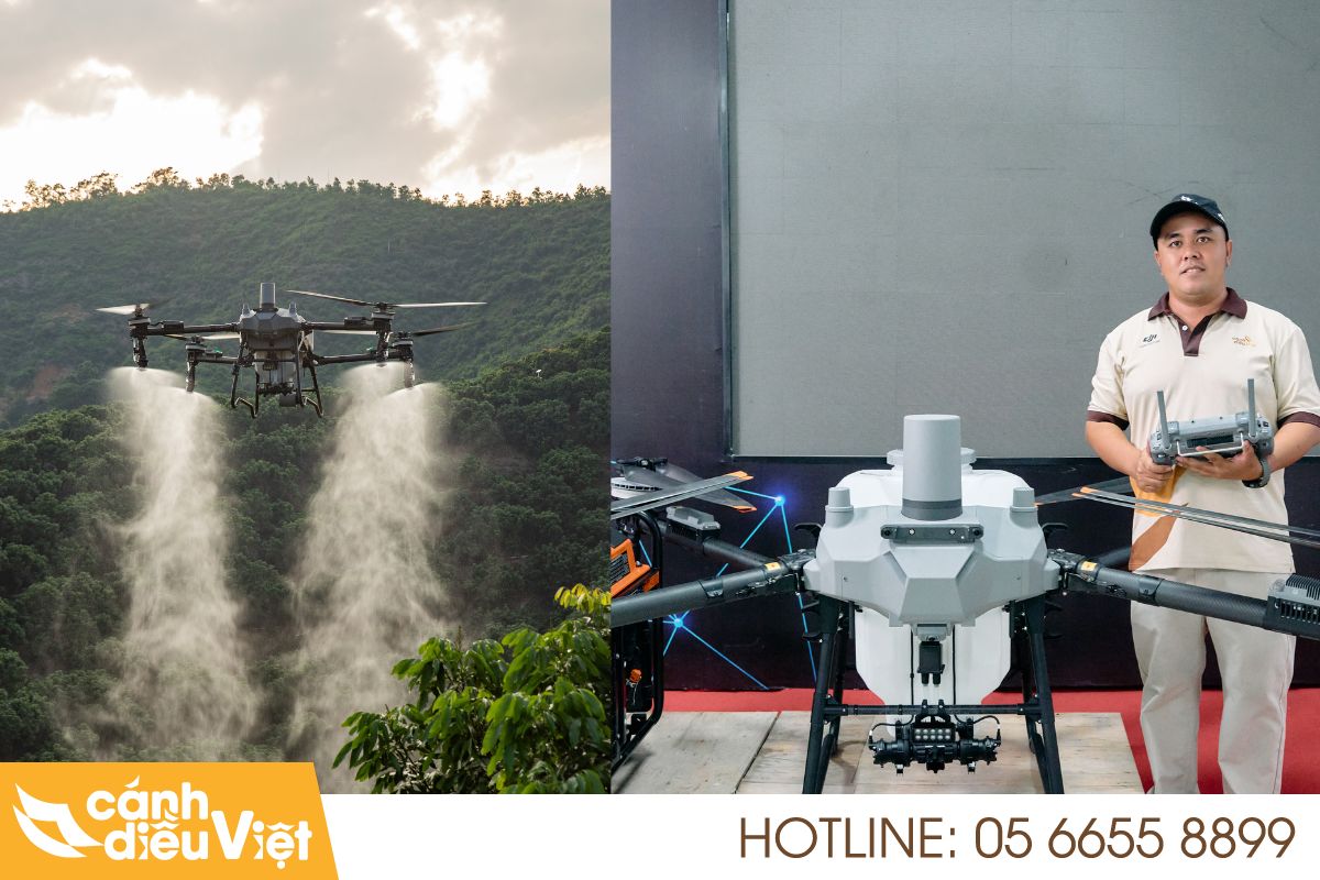 Máy bay DJI T70P phun thuốc cho cây cà phê 4 Quy trình phun thuốc cà phê hiệu quả với dji t70p
