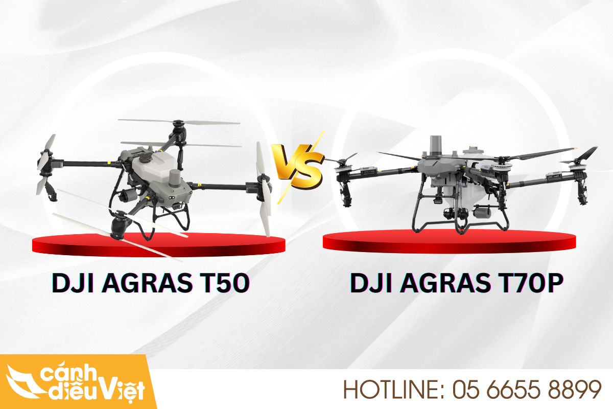 So sánh DJI T70P và DJI T50 | Nên chọn dòng nào là phù hợp? 3 So sánh máy bay phun thuốc dji t50p và t70p
