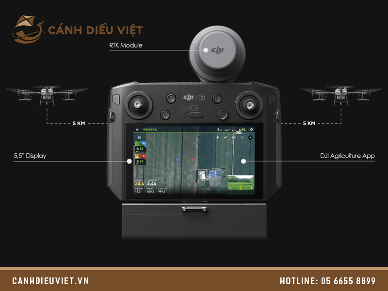 Bộ điều khiển máy bay từ xa hiện đại, tân tiến DJI Agras T10 Bộ điều khiển máy bay từ xa hiện đại, tân tiến DJI Agras T10