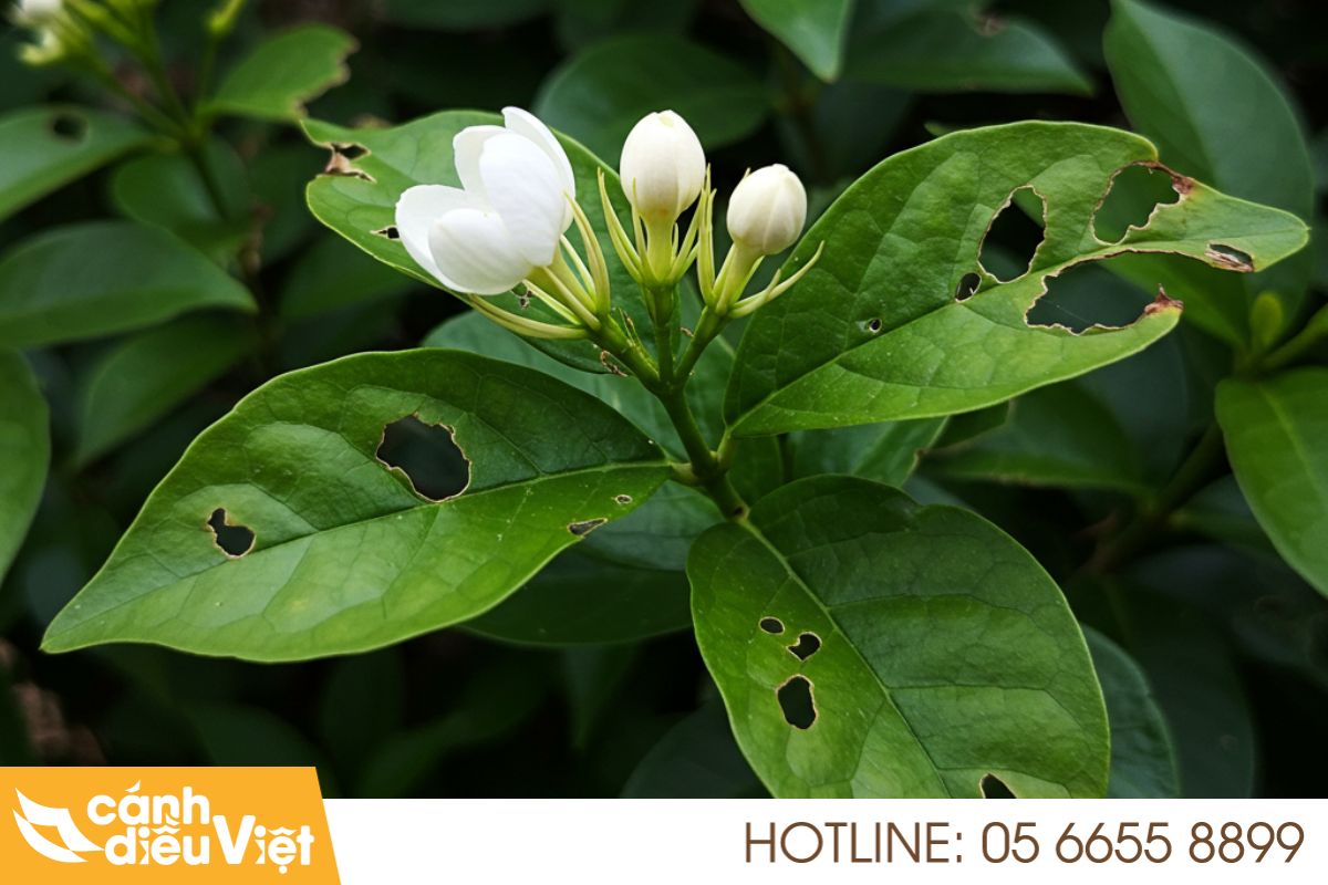 Nhận Biết Sâu Bệnh Hại Hoa Nhài & cách phòng trừ 4 sâu xanh ăn lá hoa nhài